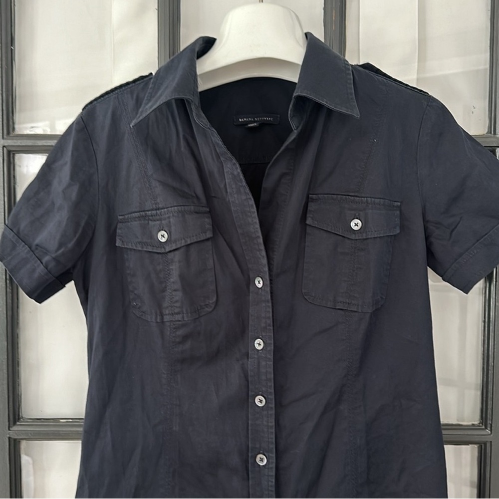 Banana Republic Button Down Short Sleeve Dress - Picture 4 of 4